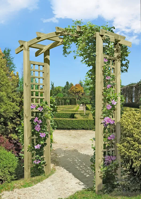 Eingangspergola mit Bogen