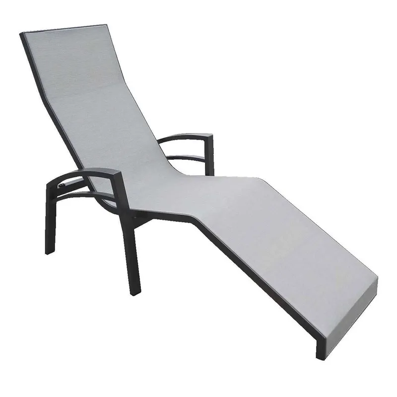 Stern Relaxliege Balance 2 Aluminium anthrazit Textilen silber