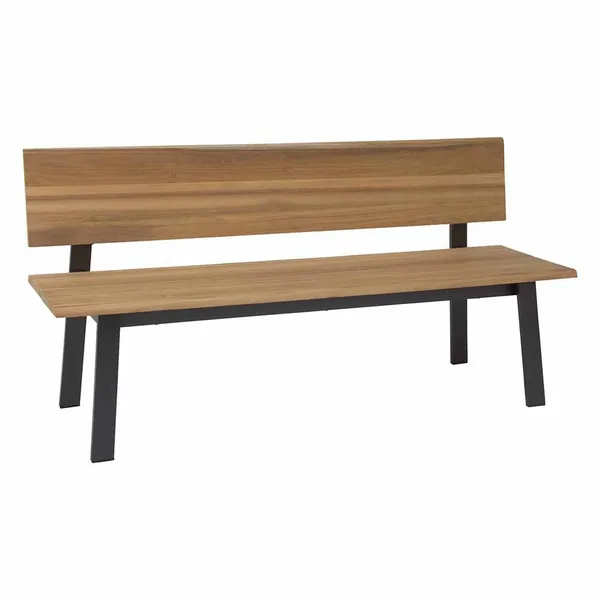 Stern Bank Sam Aluminium anthrazit mit Belattung Teak FSC&reg;-zertifiziert