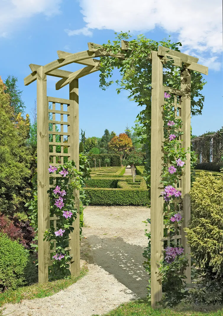 Eingangspergola mit Bogen