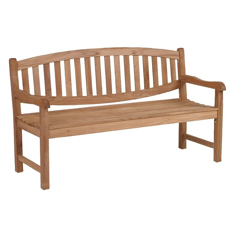 Zebra Bootsbank 130 cm Massives Teak, 2-Sitzer, Edelstahlbeschl&auml;ge