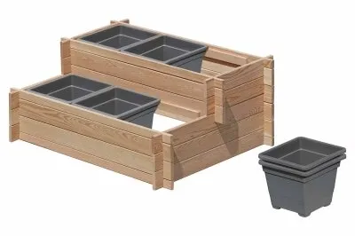 Combo 2x3 Pflanztreppe mit Eins&auml;tze