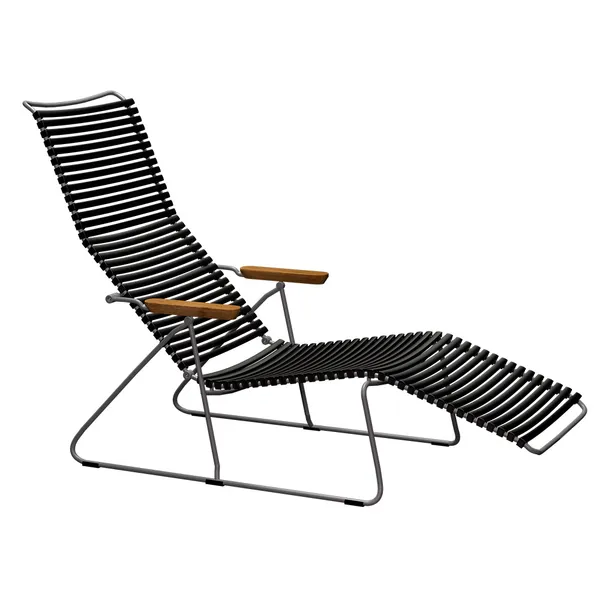 Houe CLICK Sunlounger - Liege mit verstellbarer R&uuml;ckenlehne - Black