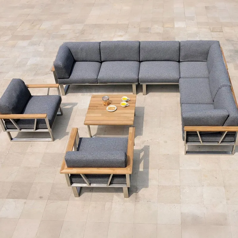 Zebra Gartenm&ouml;bel-Set Belvedere Lounge Tuva tweed grey inkl. Schutzh&uuml;lle