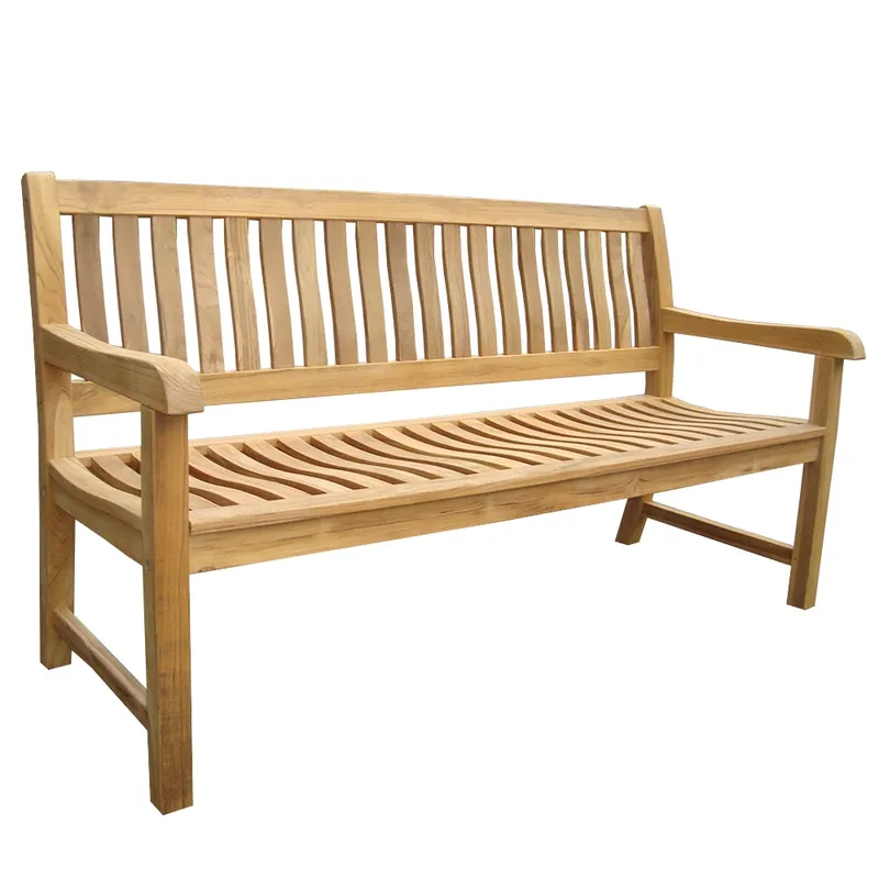 Zebra President Bank 160 cm Massives Teak, ergonomischer R&uuml;cken, 3-Sitzer, Edelstahlbeschl&auml;ge