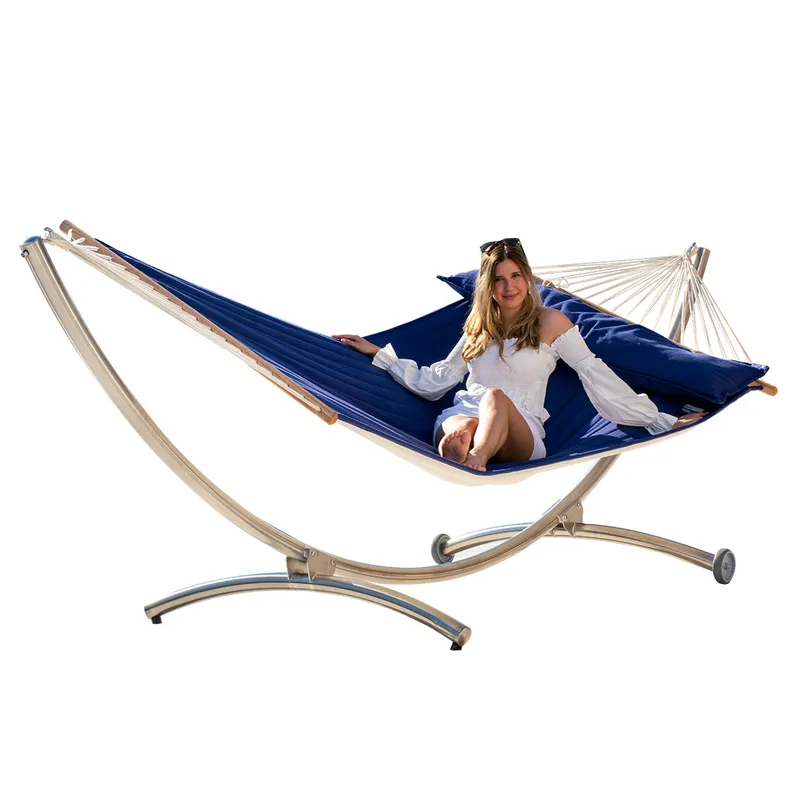 Familien-Stabh&auml;ngematte American-Hammock-Lifestyle Ocean mit Edelstahltgestell Royal Deluxe