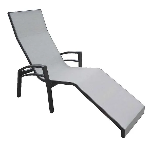 Stern Relaxliege Balance 2 Aluminium anthrazit Textilen silber