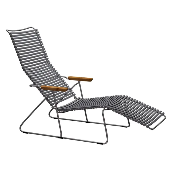 Houe CLICK Sunlounger - Liege mit verstellbarer R&uuml;ckenlehne - Dark grey