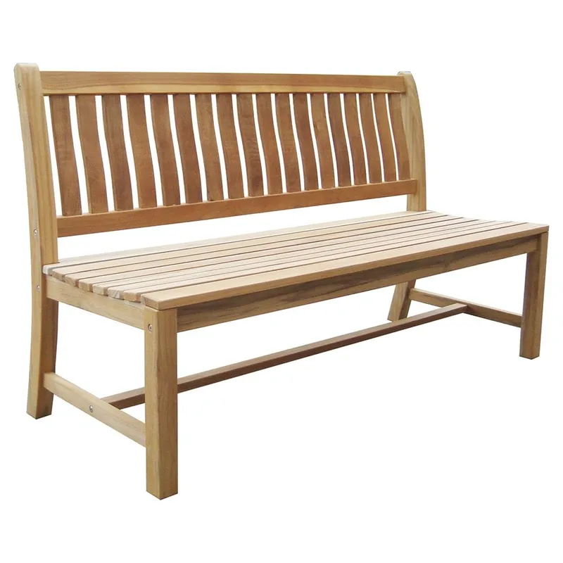 Zebra Bank Lexington 3er ohne Arm Massives Teak, ohne Armlehnen, Edelstahlbeschl&auml;ge