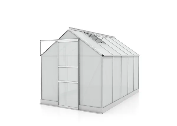 Vitavia Gewächshaus Apollo 6200 inkl. 2 Dachfenstern - 6,2 m² -Alu-blank eloxiert-4 mm Hohlkammerplatten