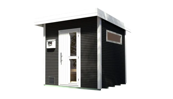Weka Blockbohlen Saunahaus Kuopio - 45 mm Blockbohlen anthrazit Inkl. schmalem Fenster 9 kW Bio Saunaofen BioS inkl. Dampfbadfunktion mit Ofenschutz, Anschlusskabel, analoger Steuerunginkl. gratis Sauna-Set im Wert von 70,99 €